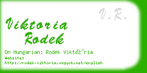 viktoria rodek business card